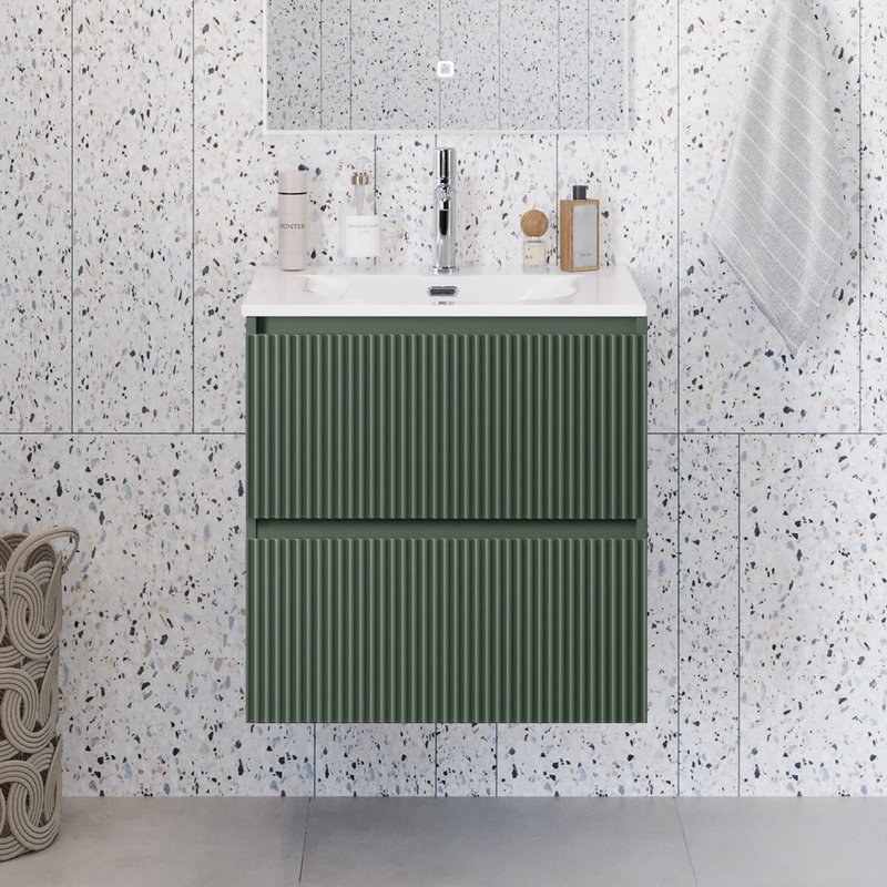 Тумба под раковину без столешницы BelBagno Uno-mini 50 подвесная, 2 ящика, матовая еловая