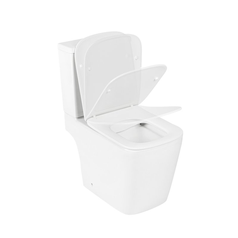 Унитаз-компакт напольный Royce Crown RCT-152204WH, безободковый, с микролифтом