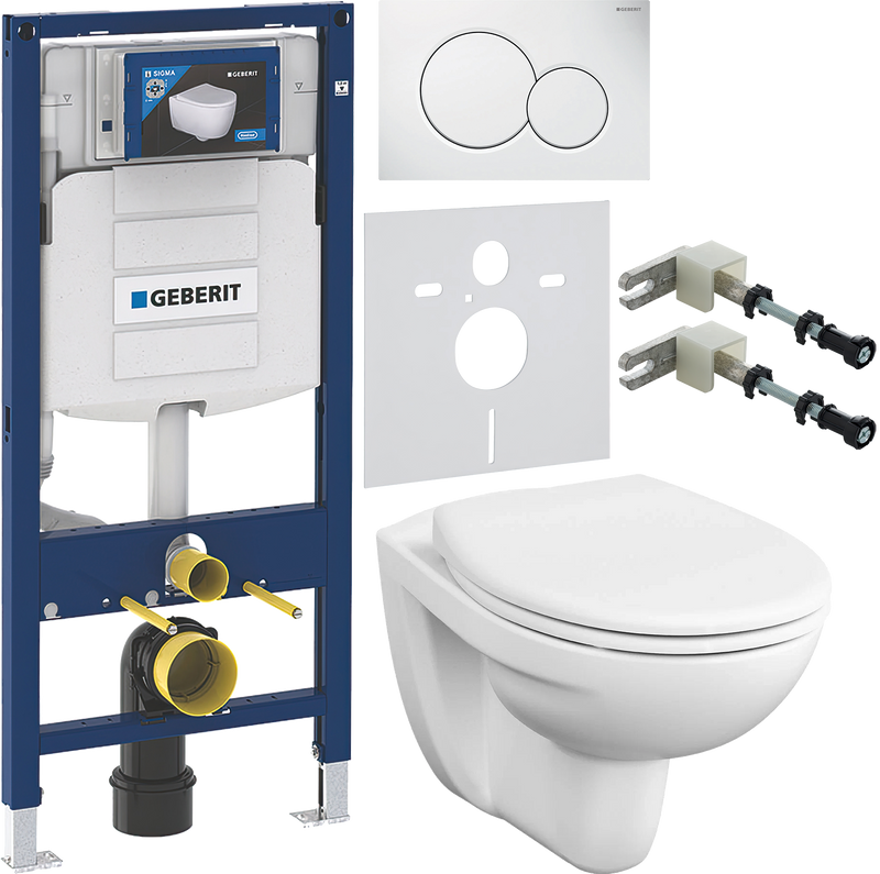 Комплект 6 в 1 Унитаз подвесной VitrA S10 7855B003-0075 + Крышка S20 84-003-019 с микролифтом, петли хром + Инсталляция Geberit Duofix UP 320 111.300.00.5 + Кнопка Sigma 01 115.770.11.5 + Крепления 111.815.00.1 к стене + Звукоизоляция 156.050.00.1