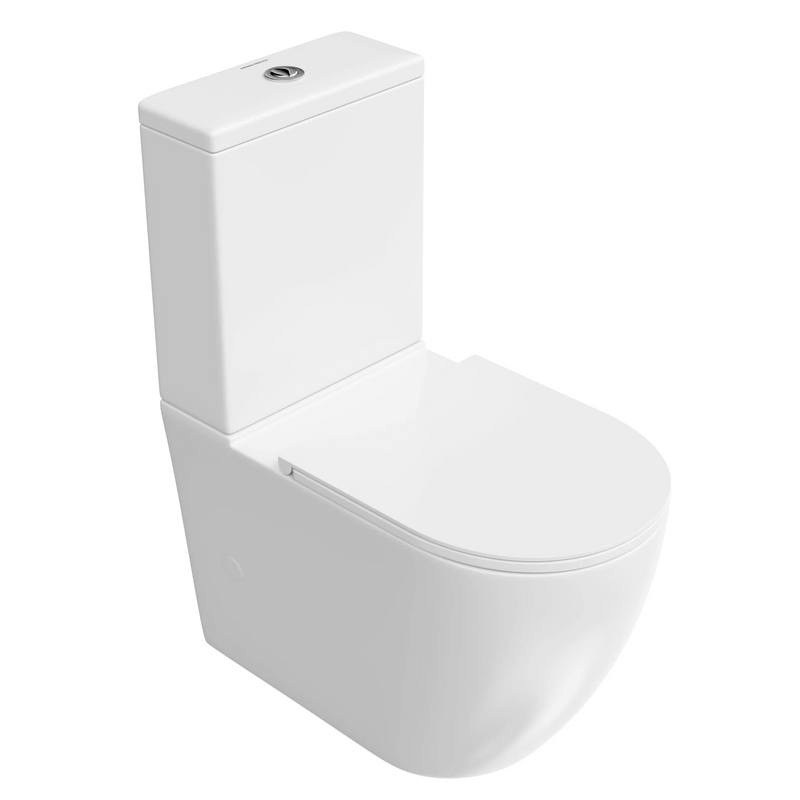 Унитаз-компакт напольный KERAMA MARAZZI Sfera SF.wc.01 безободковый, с крышкой-сиденьем микролифт