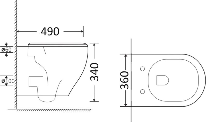 Унитаз подвесной Orange C07 C07-100W