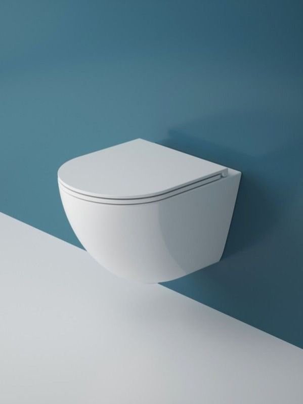 Подвесной унитаз Esbano Gardena-49T ESUPGARD49TW белый глянец безободковый, смыв Торнадо, с сиденьем с микролифтом