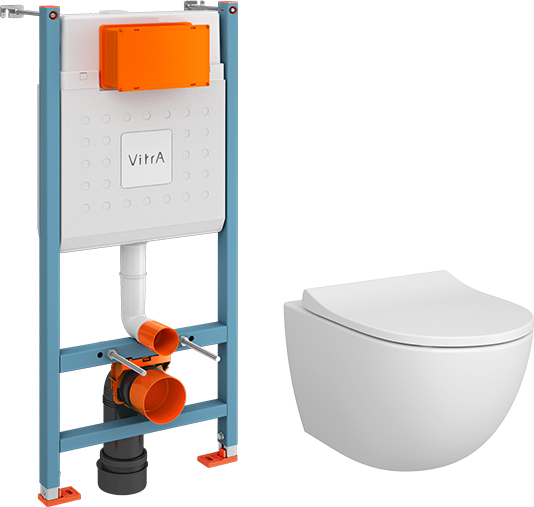 Комплект 3 в 1 VitrA Sento L-Box без кнопки, с микролифтом