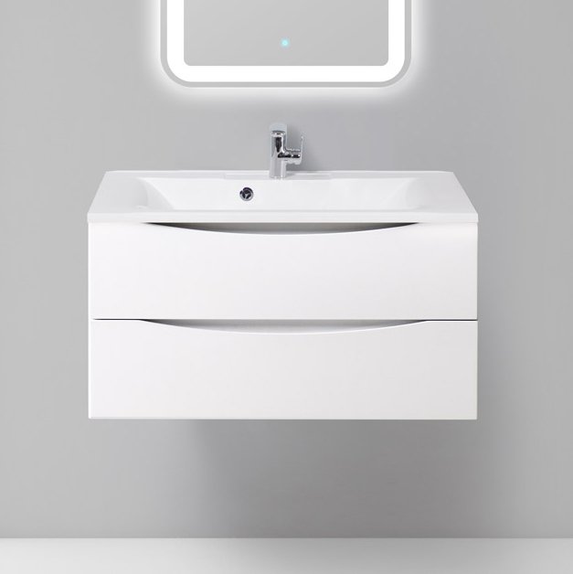 Тумба под раковину без столешницы BelBagno Marino 90 bianco lucido, подвесная
