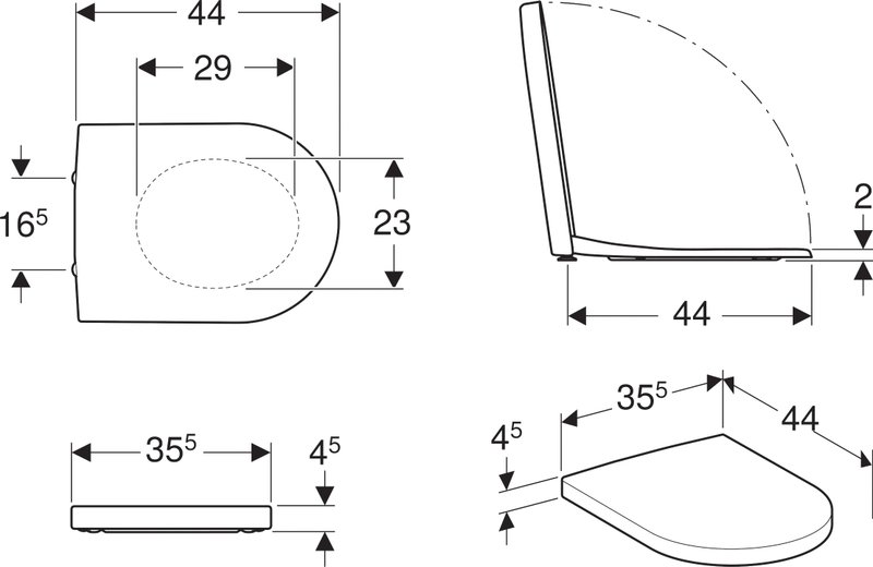 Крышка-сиденье Geberit iCon Slim 500.670.01.1