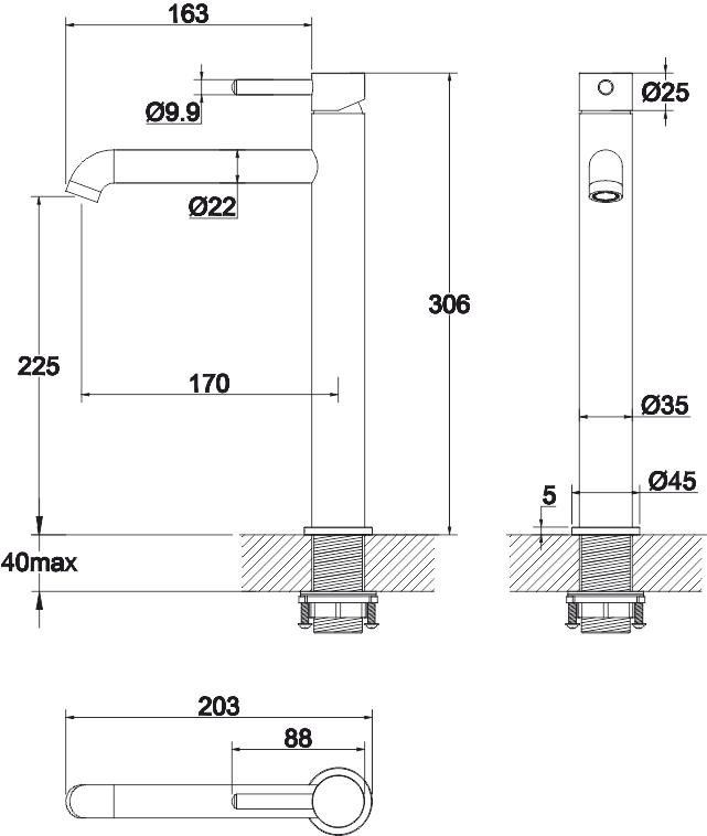 Смеситель для раковины WHITECROSS Y Y1212CR, хром