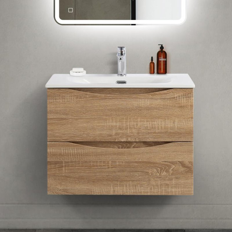 Тумба под раковину без столешницы BelBagno Marino-cer-mini 70 подвесная, rovere bianco