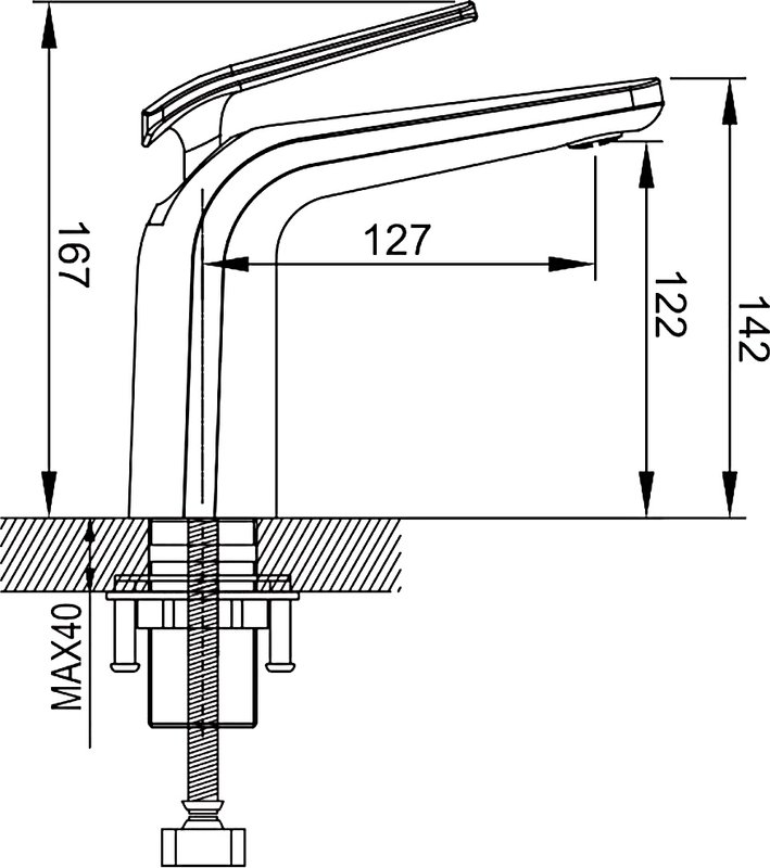 Смеситель для раковины Rose R39C R3901C, белый