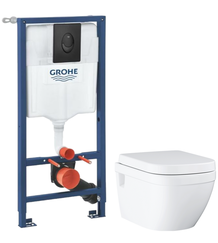 Комплект 2 в 1 Унитаз подвесной Grohe Euro Ceramic 39703000 + Инсталляция с кнопкой Rapid SL 1000044