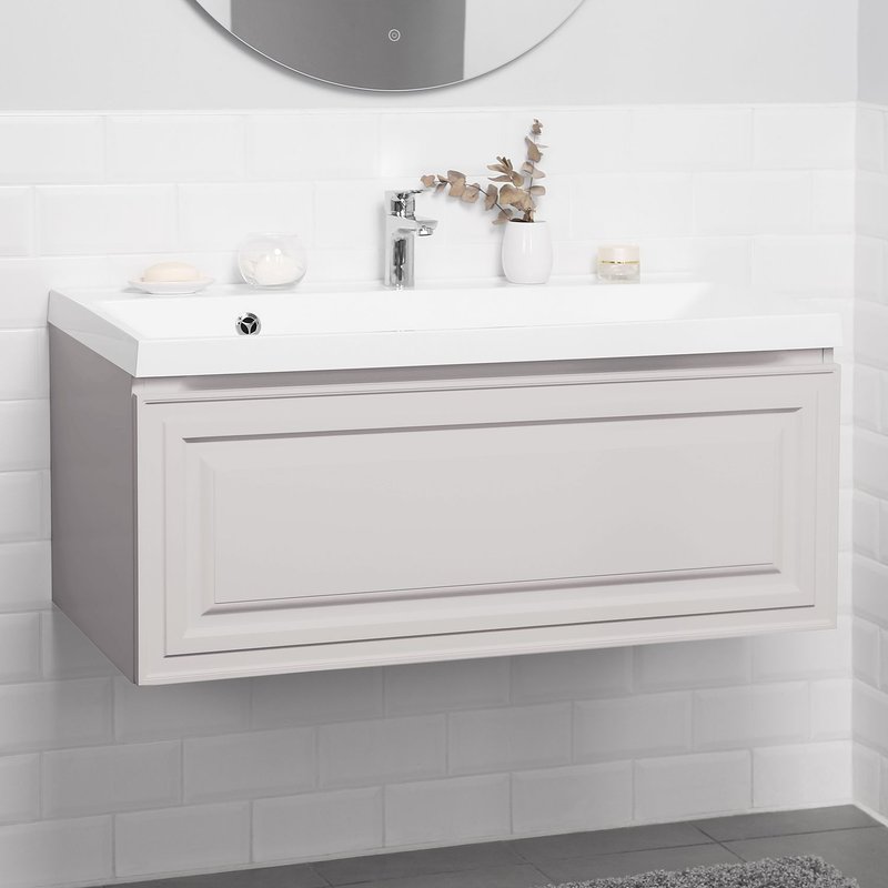 Тумба под раковину в ванную ITANA Verona 2.0 100 998х451х400 подвесная Керамик