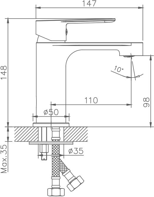 Смеситель для раковины Haiba HB557-8