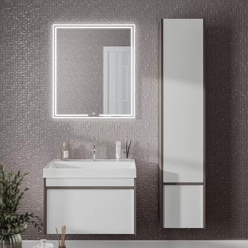 Шкаф-пенал для ванной KERAMA MARAZZI Modula 35 R, с дверцей и ящиком, арабика