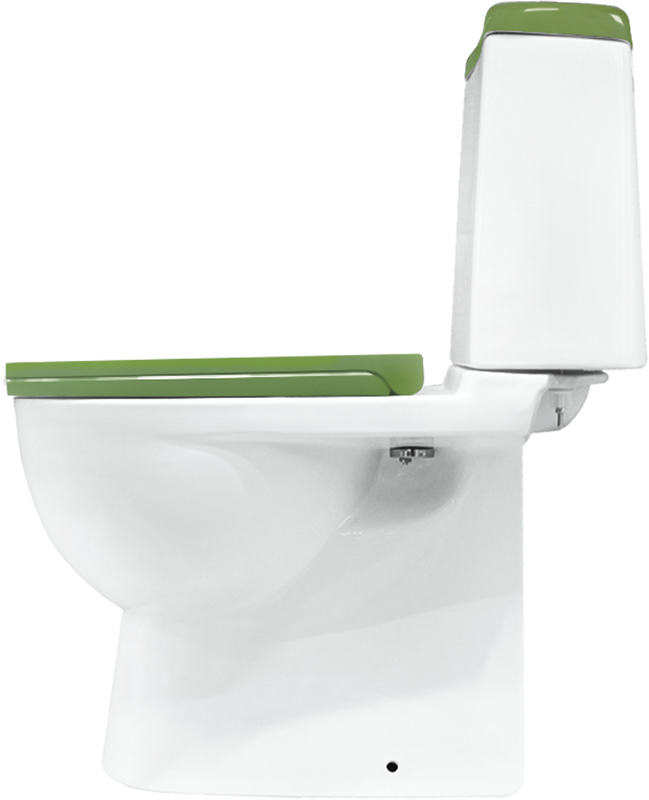 Унитаз-компакт напольный Sanita luxe Best Comfort, белый, зеленый