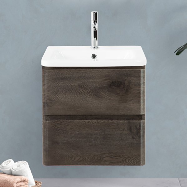 Тумба под раковину без столешницы BelBagno Albano-Cer 60 подвесная, robere nature grigio