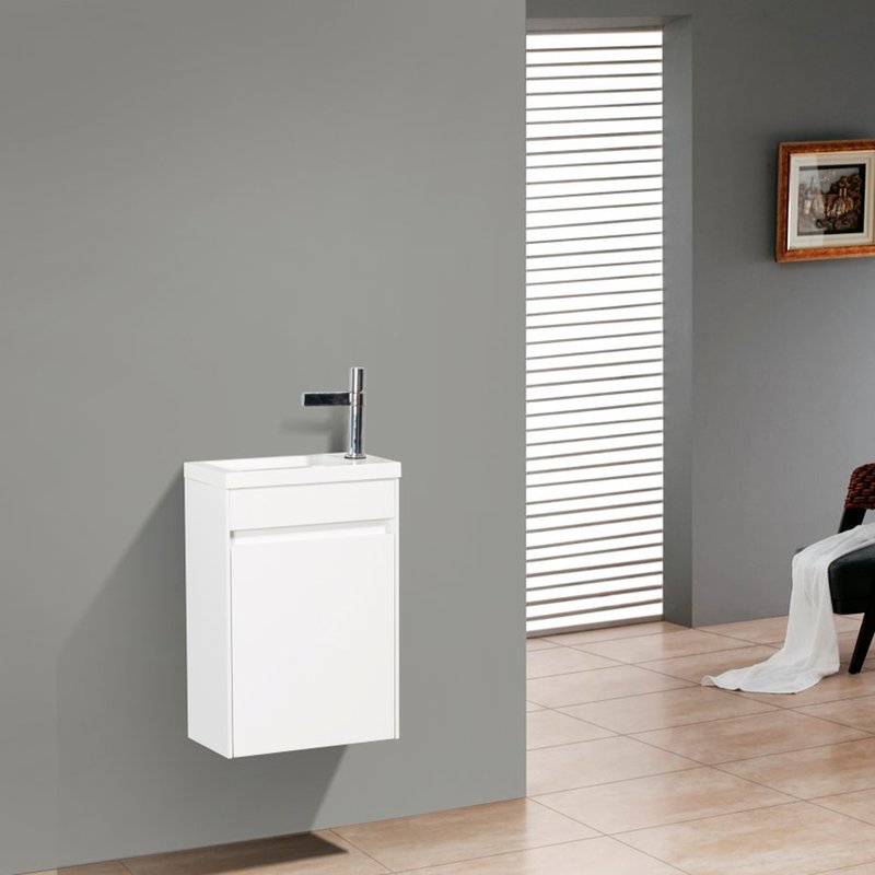 Тумба под раковину без столешницы BelBagno Pietra Mini 40 L bianco lucido