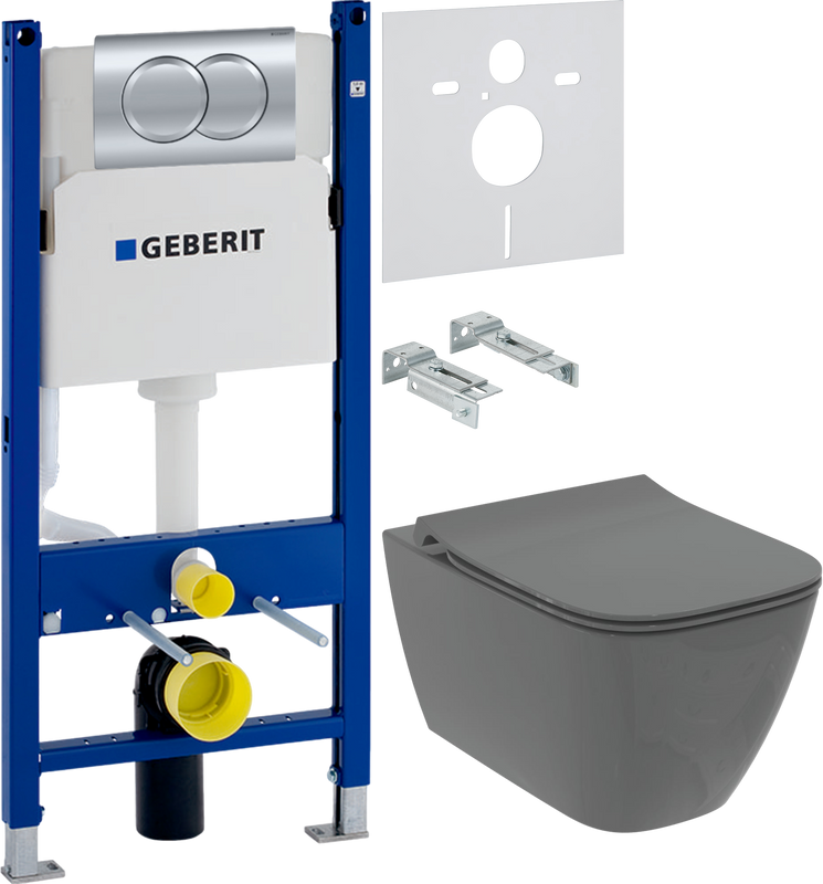 Комплект 3 в 1 Унитаз подвесной Ideal Standard I Life B T533058 + Инсталляция с кнопкой Geberit Duofix Delta 458.149.21.1 + Звукоизоляция 156.050.00.1