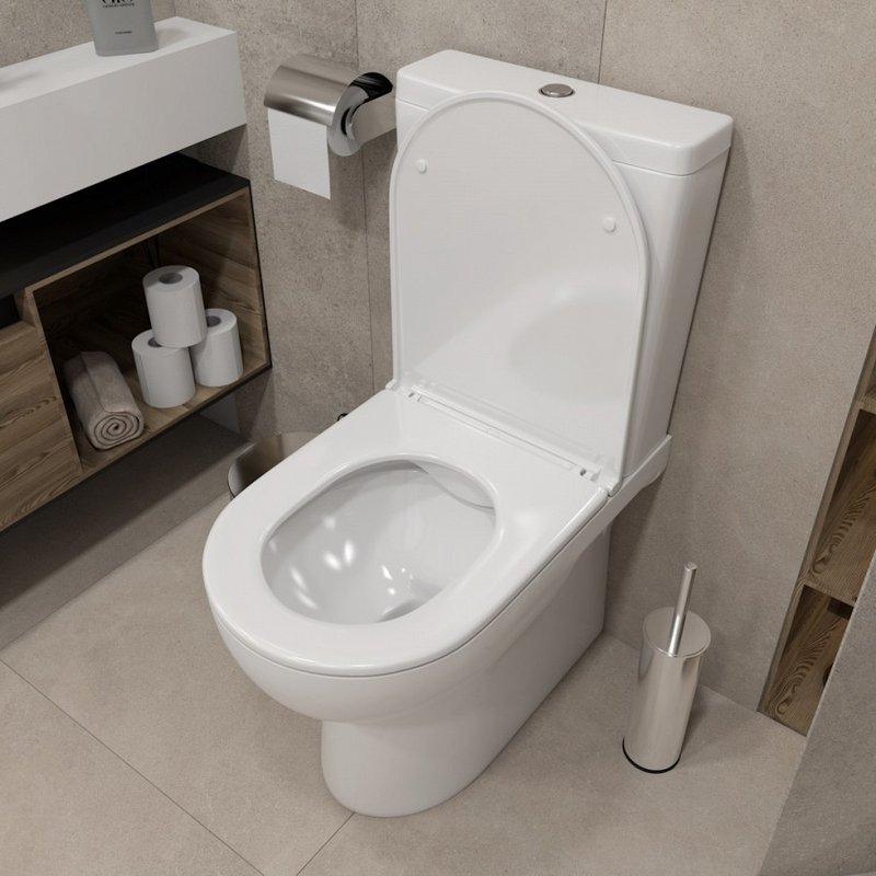 Унитаз-компакт напольный Maretti Sofia SF10NBM50-844 безободковый, с микролифтом, белый