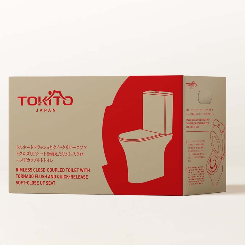 Унитаз-компакт напольный Tokito Tatsumaki AIKO глянцевый белый