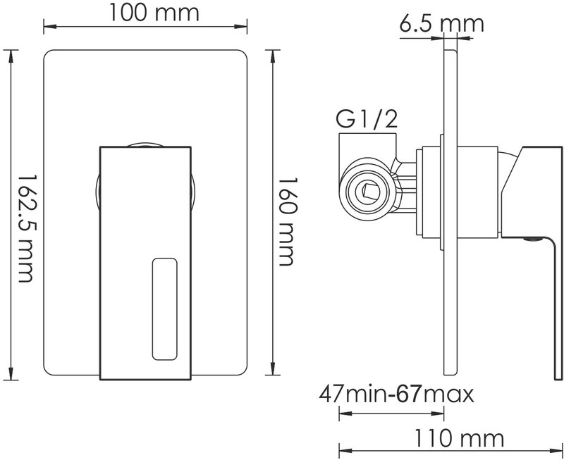 Гигиенический душ Wasserkraft A01556, шланг 100 см