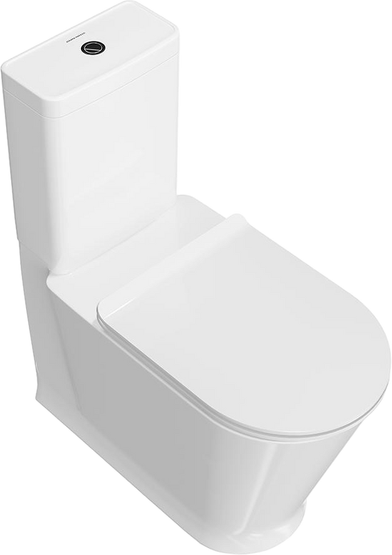 Унитаз-компакт напольный KERAMA MARAZZI Plaza Modern PLMR.wc.01 безободковый, антивсплеск, с микролифтом