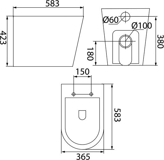 Унитаз приставной напольный IDDIS Calipso Rimless CALRDSEi26