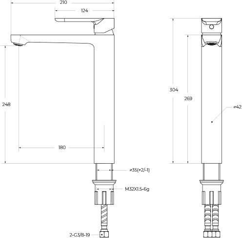 Смеситель Cezares Stylus STYLUS-LC-01-W0, хром