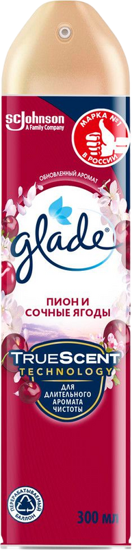 Освежитель воздуха Glade, аэрозоль, пион и сочные ягоды