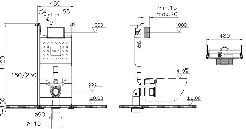 Комплект 4 в 1 VitrA Integra 9856B003-7200