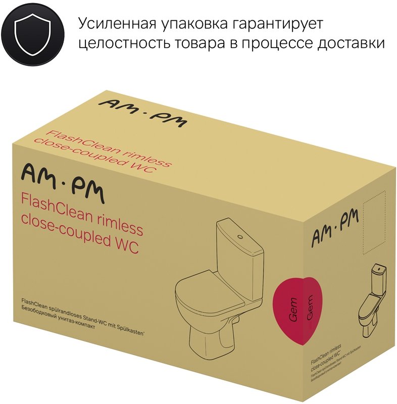 Унитаз-компакт напольный AM.PM Gem C908607SC