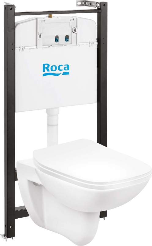 Комплект 3 в 1 Roca Debba 893104970, подвесной унитаз + инсталляция + сиденье