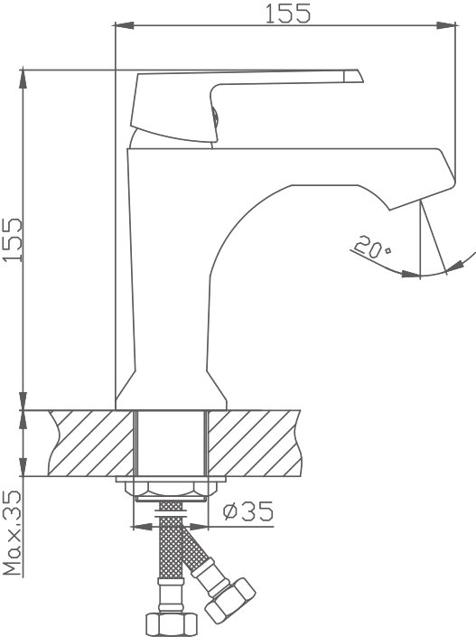 Смеситель для раковины Haiba HB804