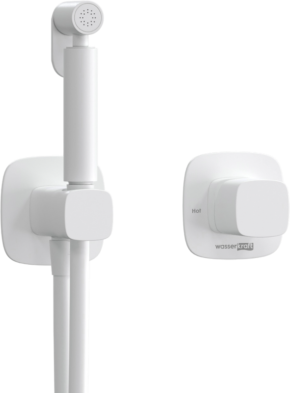 Гигиенический душ Wasserkraft Saale A9551.328.243.232, со смесителем, С ВНУТРЕННЕЙ ЧАСТЬЮ, белый