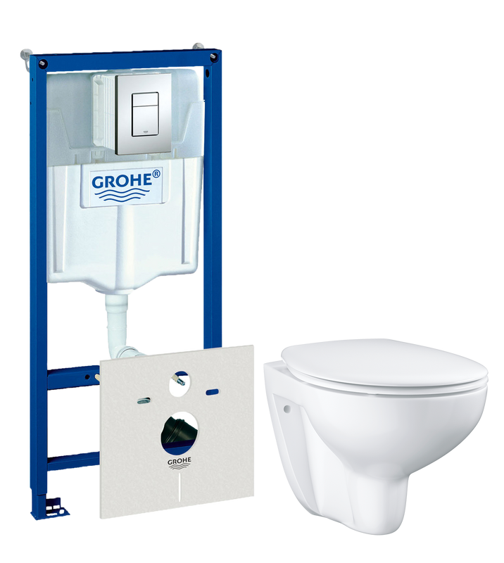 Комплект 2 в 1 Унитаз подвесной Grohe Bau Ceramic 39351000 + Инсталляция с кнопкой Rapid SL 38775001