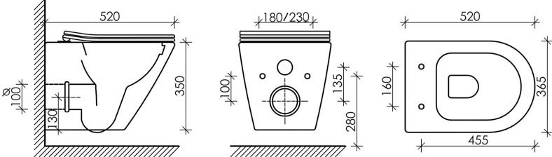 Унитаз подвесной Ceramicanova Highlight Rimless CN1804