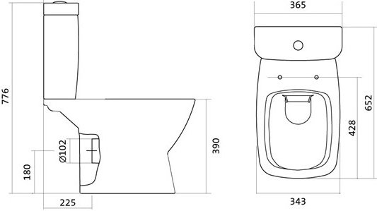 Унитаз-компакт напольный Santek Нео rimless 1WH302418