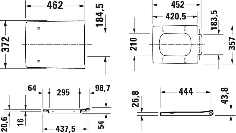 Крышка-сиденье Duravit Viu 0021190000 с микролифтом
