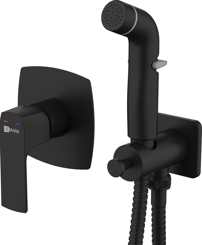 Гигиенический душ Lemark Ursus LM7219BL, со смесителем, С ВНУТРЕННЕЙ ЧАСТЬЮ