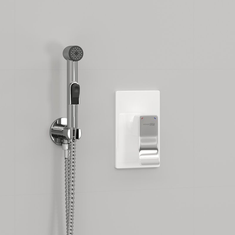 Гигиенический душ Wasserkraft A010656WHITE, шланг 100 см