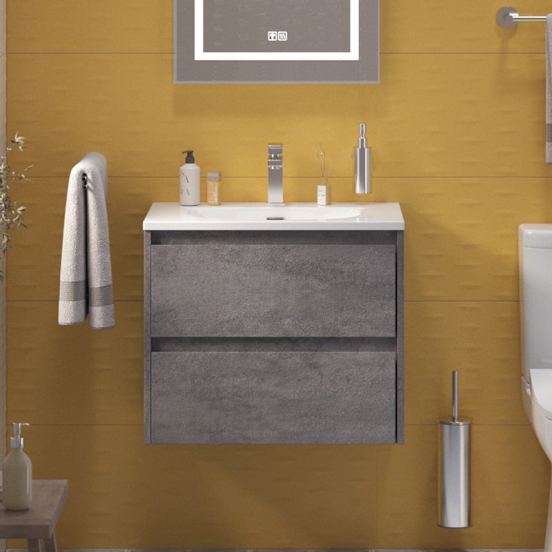 Тумба под раковину без столешницы BelBagno Kraft 39 60 cemento grigio