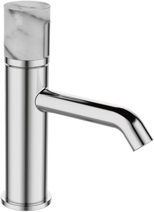 Смеситель для раковины Bronze de Luxe Focus 24601CM, хром, мрамор