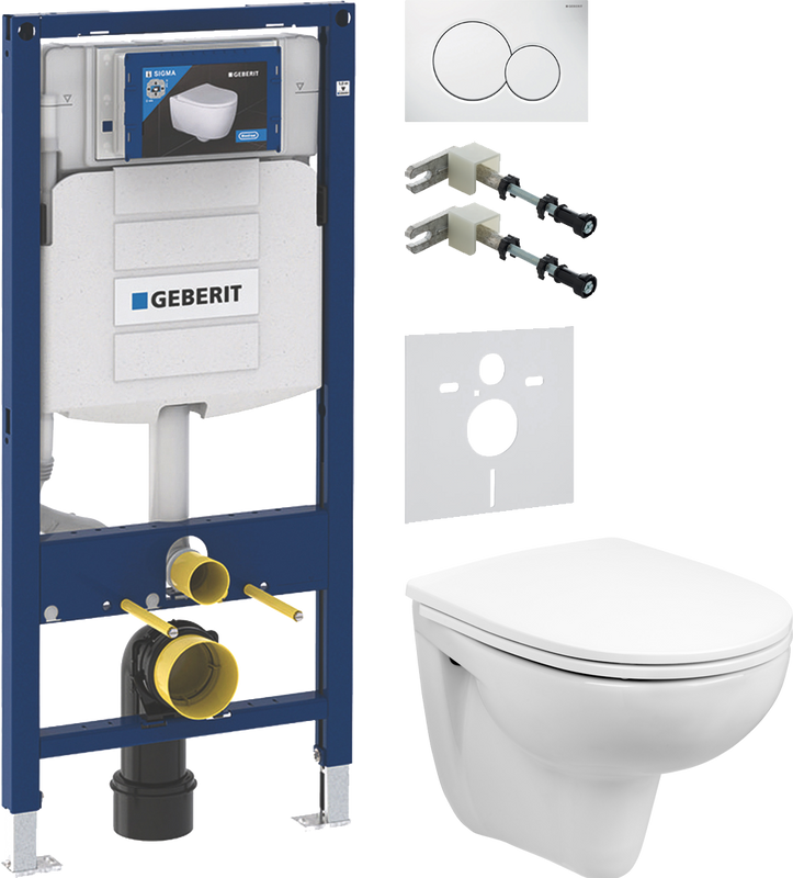Комплект 5 в 1 Унитаз подвесной Wanfald Lauta 47302100005 + Звукоизоляция Geberit 156.050.00.1 + Инсталляция Duofix UP 320 111.300.00.5 + Кнопка Sigma 01 115.770.11.5 + Крепления 111.815.00.1 к стене