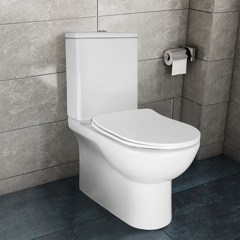 Унитаз-компакт напольный AZARIO Ambra AZ-848G глянцевый белый