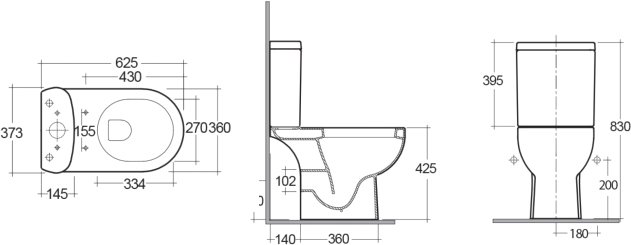 Унитаз-компакт напольный KERAMA MARAZZI BG.Pro.wc.01 с микролифтом