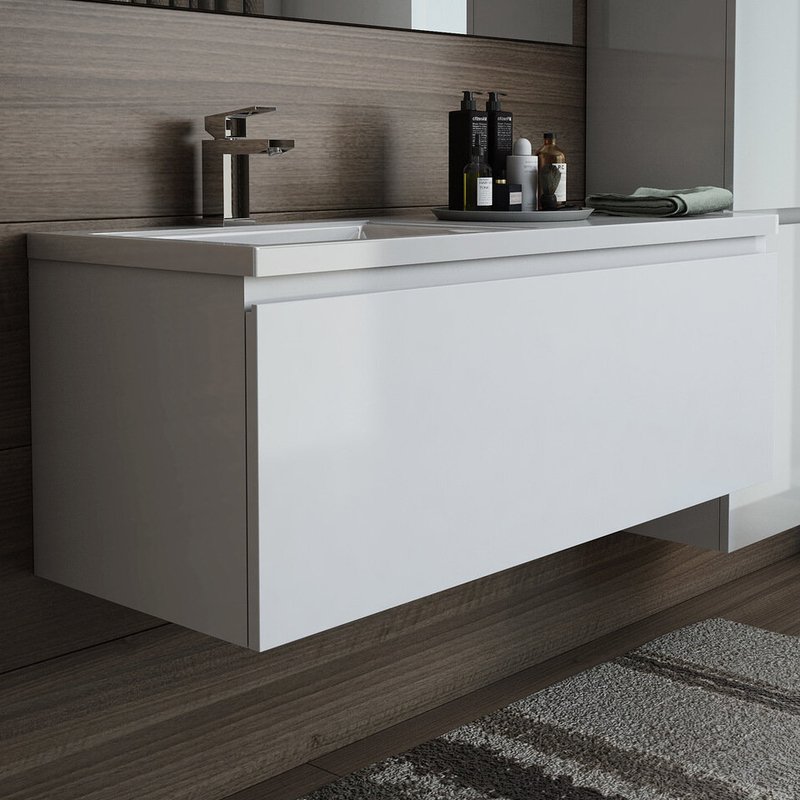Тумба под раковину без столешницы Эстет Dallas Luxe 110 подвесная, 1 ящик, L