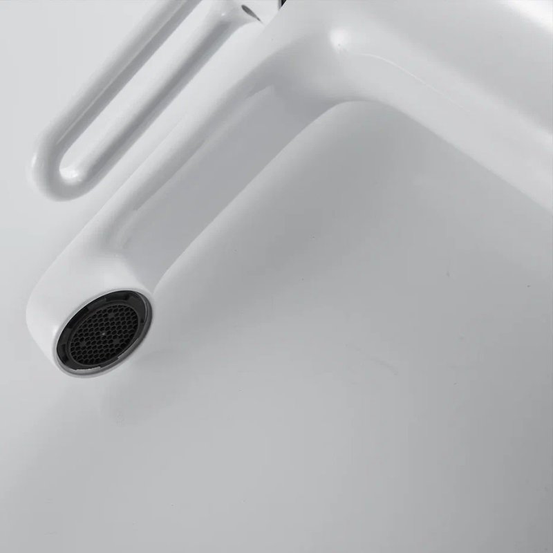 Смеситель для раковины Shevanik S8101F, белый, хром