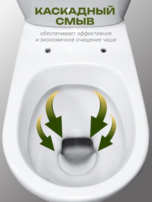 Унитаз-компакт напольный Santeri Баланс 1P2179S0000BF, белый