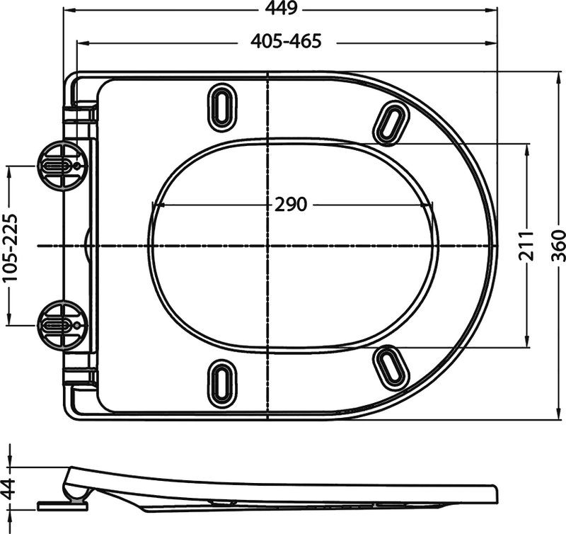 Крышка-сиденье BelBagno BB2031SC с микролифтом, петли хром