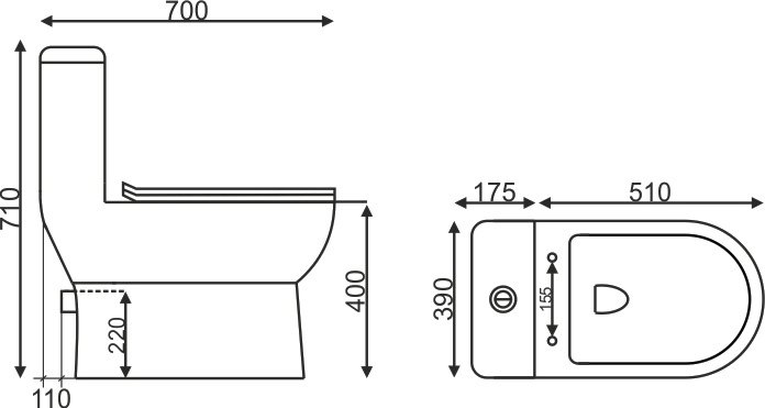 Унитаз-моноблок напольный EvaGold SM9601