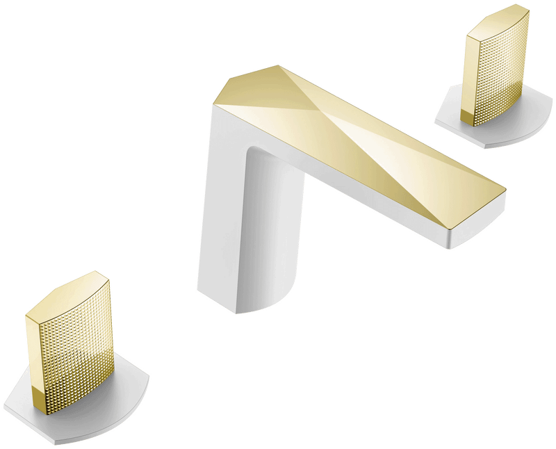 Смеситель для раковины Boheme Venturo 150-WG-TOUCH, белый, золото