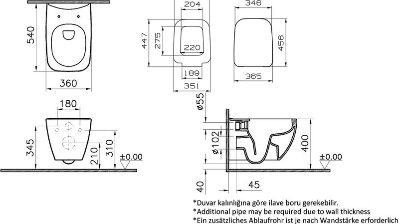 Комплект 4 в 1 VitrA Shift